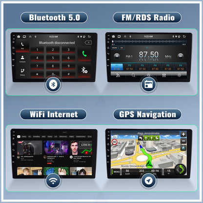 8 Core 6+128G Android 15 for Jeep Compass Patriot 2010-2016 A-pple Car Stereo Radio with Wireless CarPlay Android Auto, 10”1280×720P IPS Touchscreen Bluetooth 5.0 GPS WiFi 32EQ DSP 59UI Rear Camera