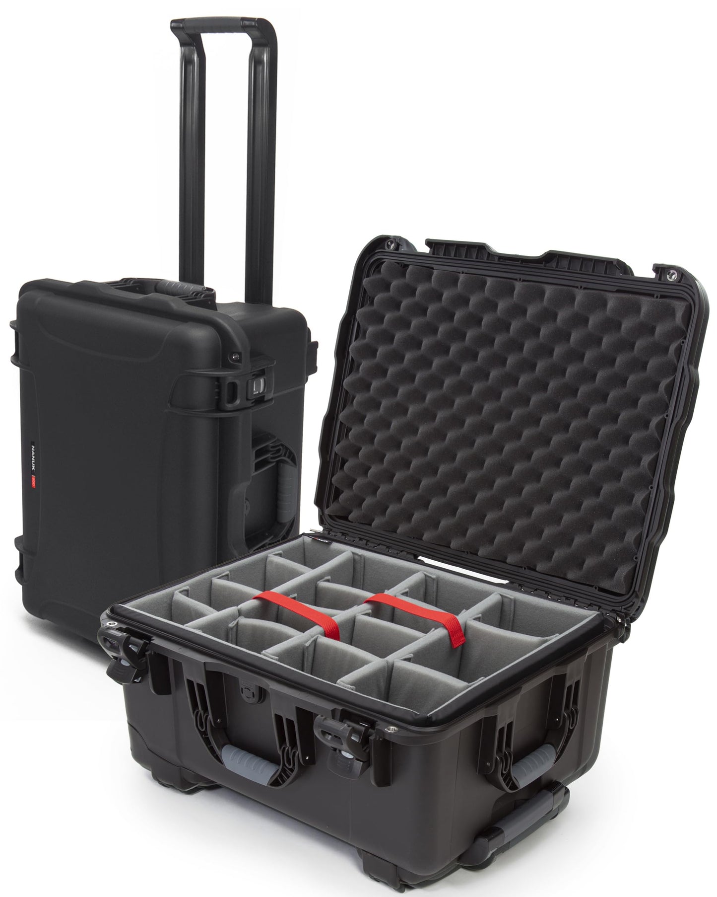 NANUK 950 Hard Case with Padded Divider – Waterproof Travel Camera Hard Case with Wheels, 22.8” x 18.3” x 11.7”, Dustproof and Impact-Resistant, Ideal for Heavy Loads – Black