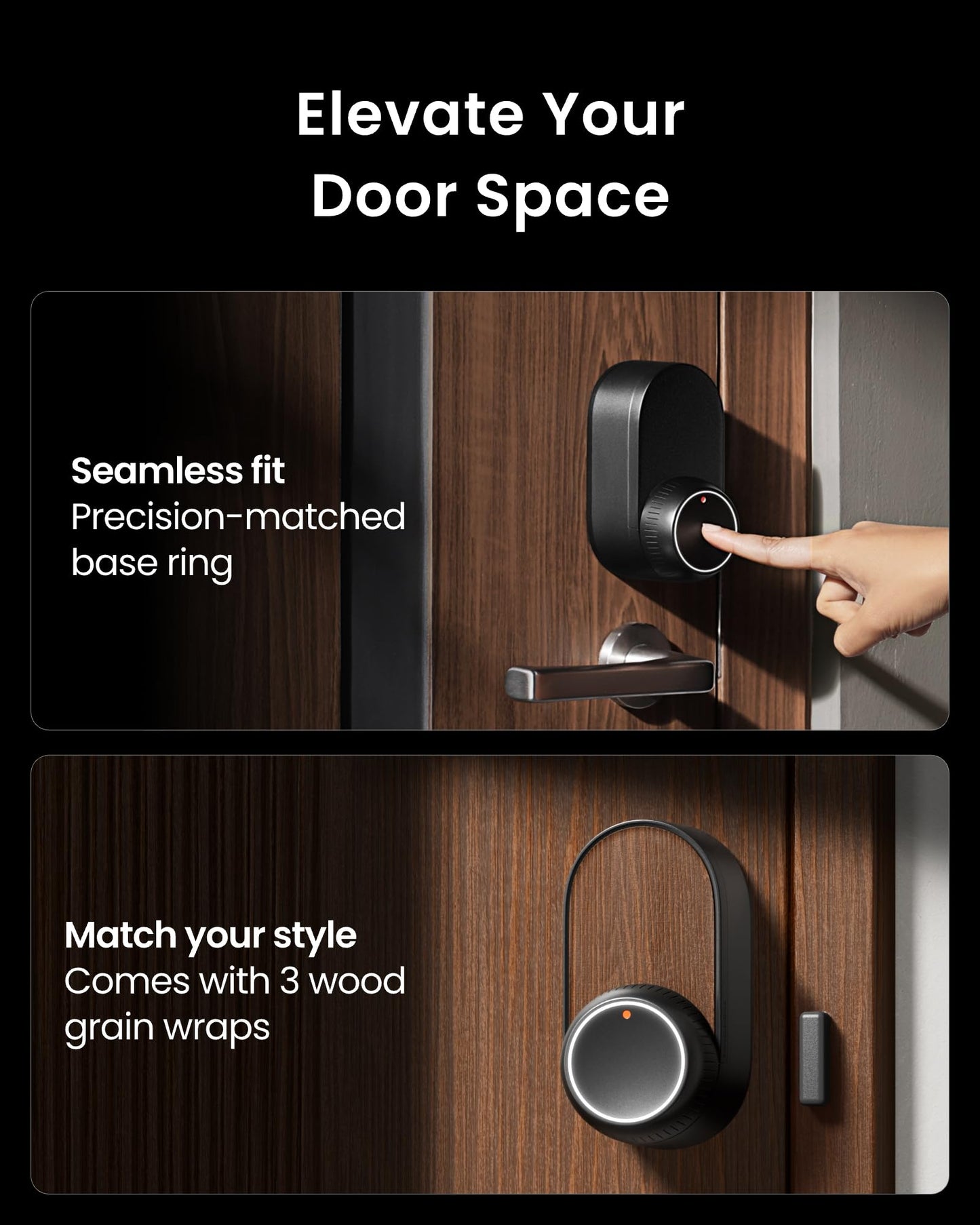 Smart Lock Ultra with Keypad,Fingerprint Door Lock, App Remote Control, Built-in WiFi Keypad Deadbolt, Auto Unlock, Waterproof&Easy Install, Supports Alexa and Google