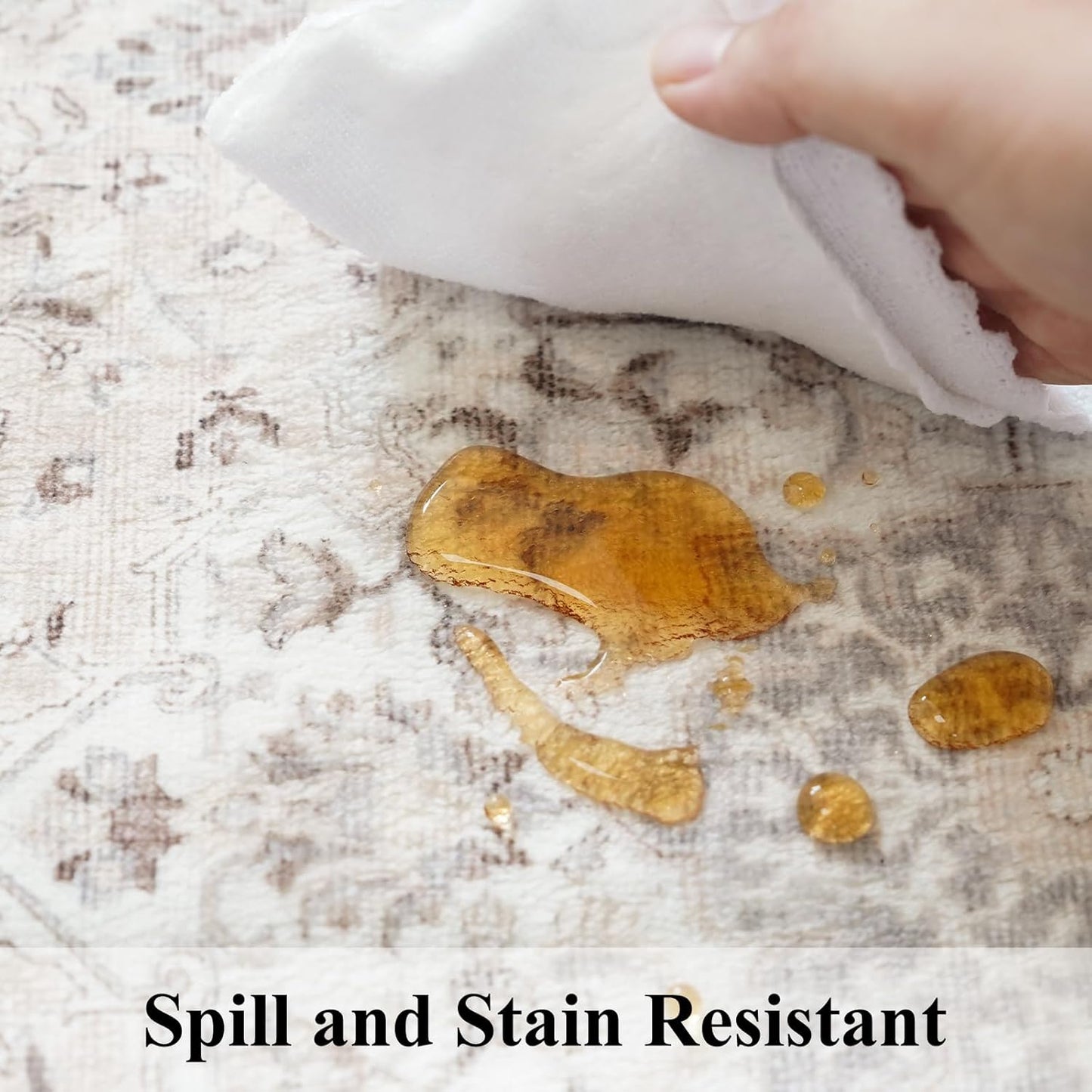 Skiennix Vintage Washable Runner Rug - Soft Non-Slip Kitchen & Hallway Mat | Stain Resistant, 2x6 ft