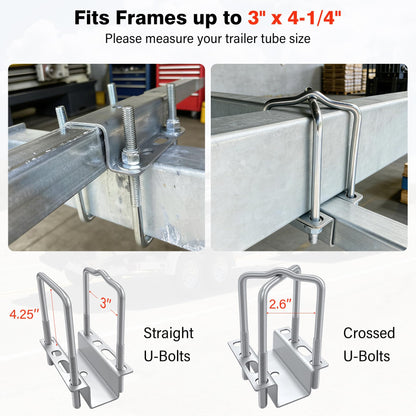 Boat Trailer Guide-ons-60,2*316L Stainless Steel Trailer Post Guide on,2*UPVC Tube Trailer Guide Bars,mounting Hardware Included,for Fishing Boats,Kayaks,Canoes,ski Boats and More