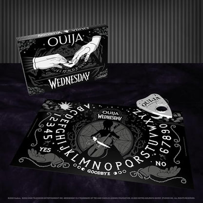 Ouija: Wednesday | Inspired by the Popular Original Series Wednesday | Collectible Classic Ouija Board Game | Officially Licensed Game and Merchandise | Glow in the Dark Board | 2-4 Players Ages 8+