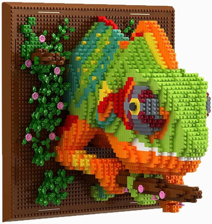 BDYDT Wall Art Chameleon Building Blocks Set A Wall Decor Set for Adults Who Love Creative Hobbies(2688 Pieces) Toys Gifts for Kid and Adult