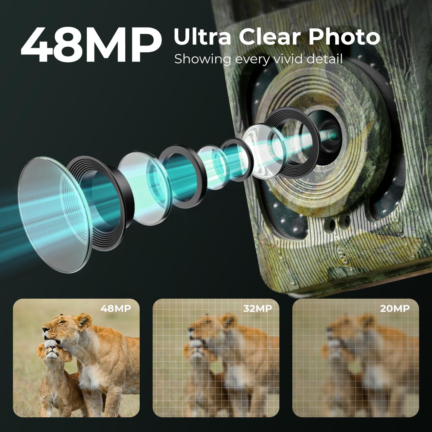 K&F Concept 4K 48MP WiFi Trail Camera & Game Camera