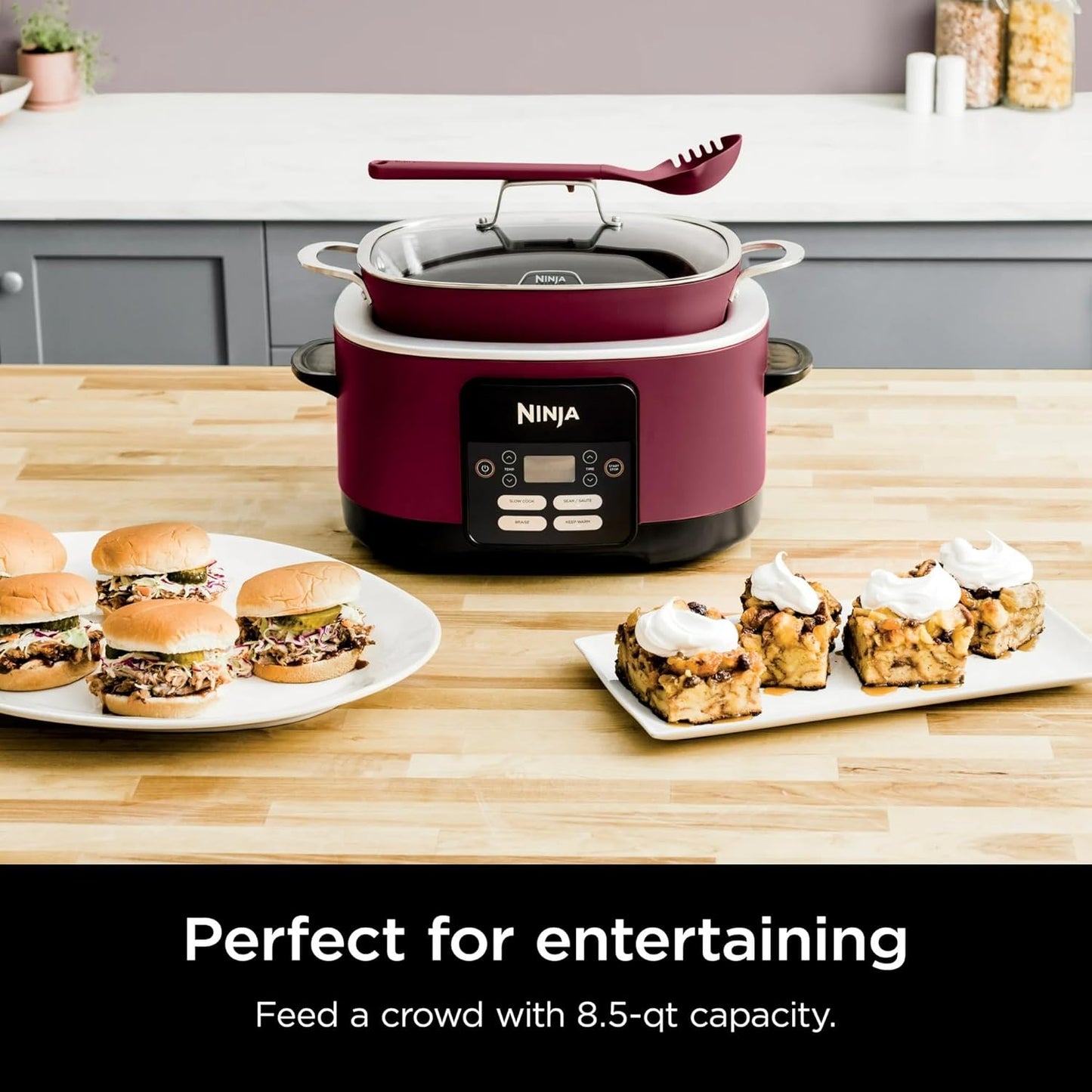 Ninja MC1000 Foodi PossibleCooker - 8.5 Quart Multi-Cooker with 4-in-1 Functionality & Glass Lid