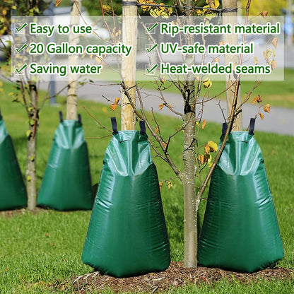 Tanzfrosch 12 Pack 20 Gallon Tree Watering Bags, Reusable, Heavy Duty and Slow Release Gator Bags for Trees, Premium PVC Plant Drip Irrigation Bags,5-8 Hours Releasing Time