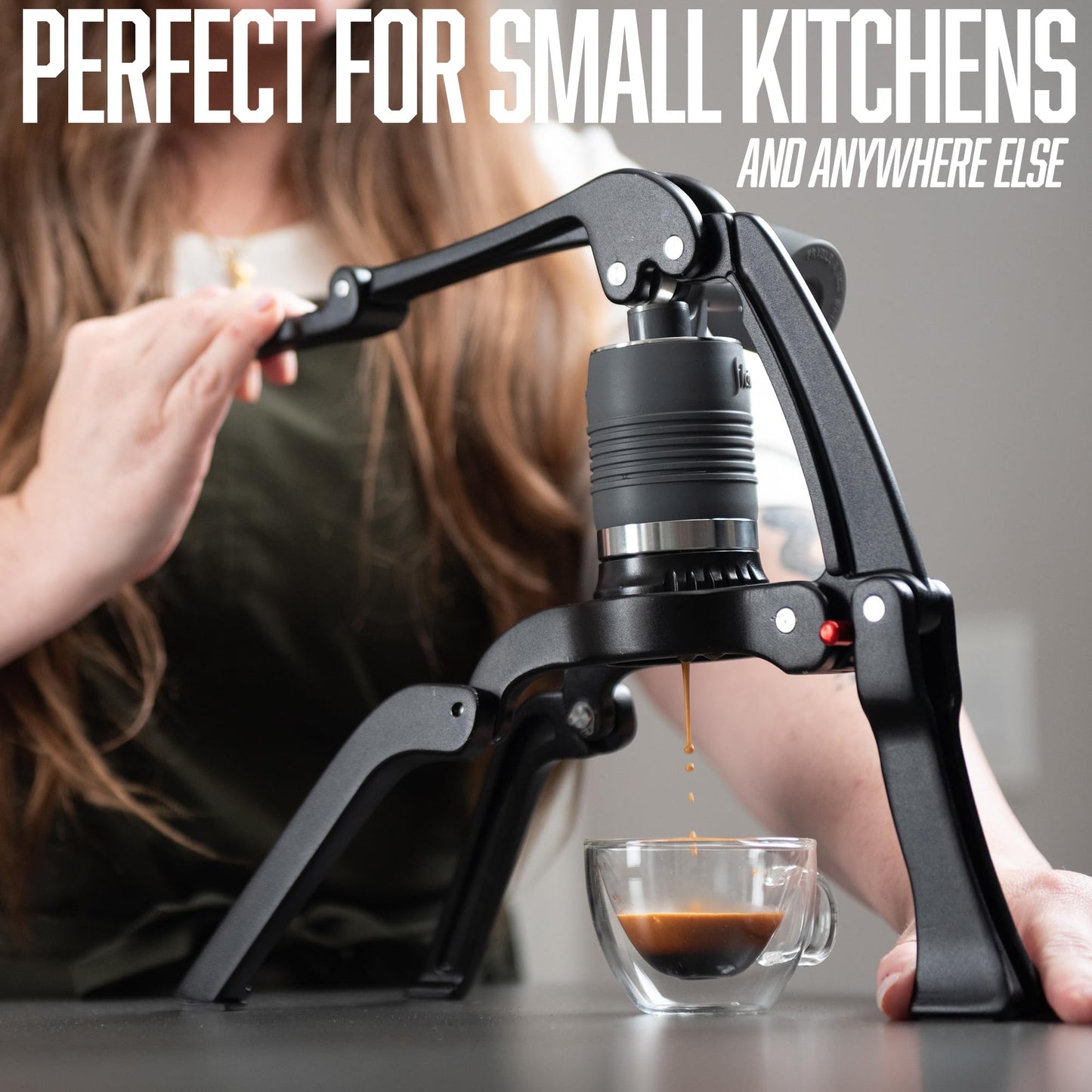 Flair 2GO: Portable, Collapsible Lever Espresso Machine for 9BAR Espresso Anywhere (Grounds Model)
