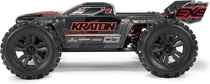 ARRMA 1:8 Kraton 6S EXB Ready to Run Clipless Body Basher Monster Truck RC Remote Controlled Powerful and Stable with Brushless Motor Battery and Charger Not Included Black ARA8708V6T1