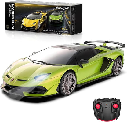 Lamborghini Remote Control Car 1:24 Scale Electric Sport Racing Hobby Toy Car Lamborghini Model Vehicle for Boys Girls Birthday Gifts Green