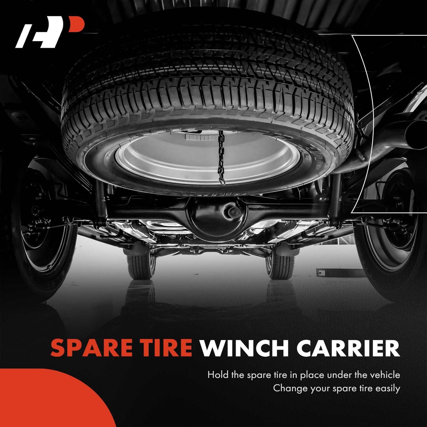 A-Premium Spare Tire Hoist Spare Tire Winch Carrier Compatible with Toyota and Lexus Highlander 2004-2007, RX330 2004-2006, RX350 2007-2009, US Built Vehicles