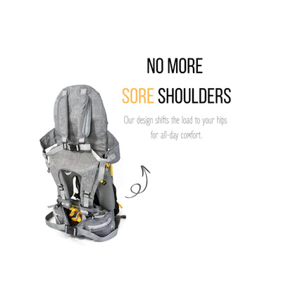 OE Shoulder Hiking Carrier For Child and Toddler 1- 4 years old with Detachable Backpack and Sunshade, Foldable Frame, Compact, Perfect for Day Hiking