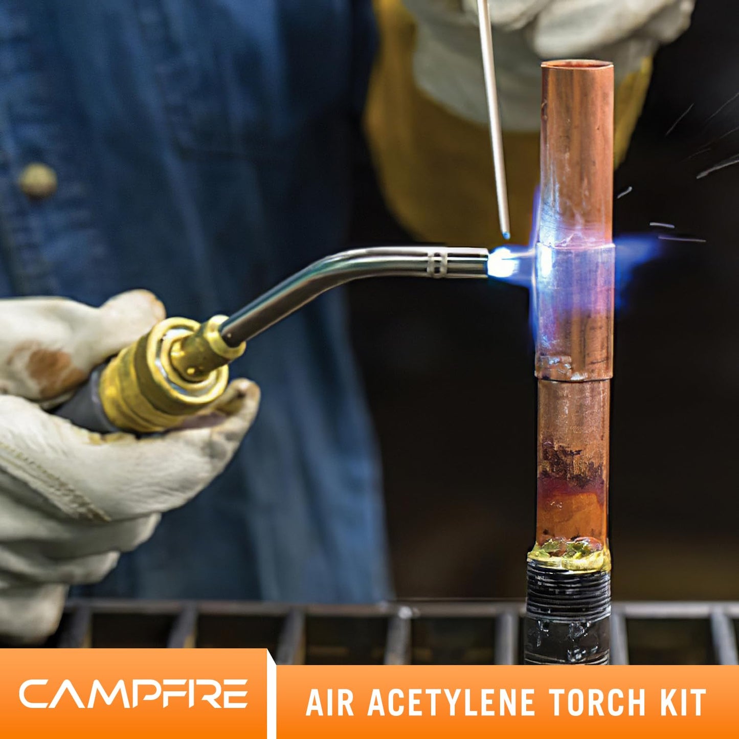 CAMPFIRE Air Acetylene Torch Kit With Tool Bag Turbotorch Kit, Fuel Gas Kit Professional Series