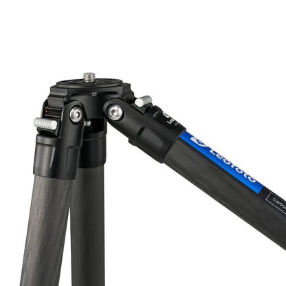 Leofoto Professional Camera Tripod, 62" Compact Carbon Fiber Tripod for DSLR Video Camcorder, 4 Leg Sections, 360° Ball Head, Max Load 25KG/55Lb (LS-364CX+LH-47)