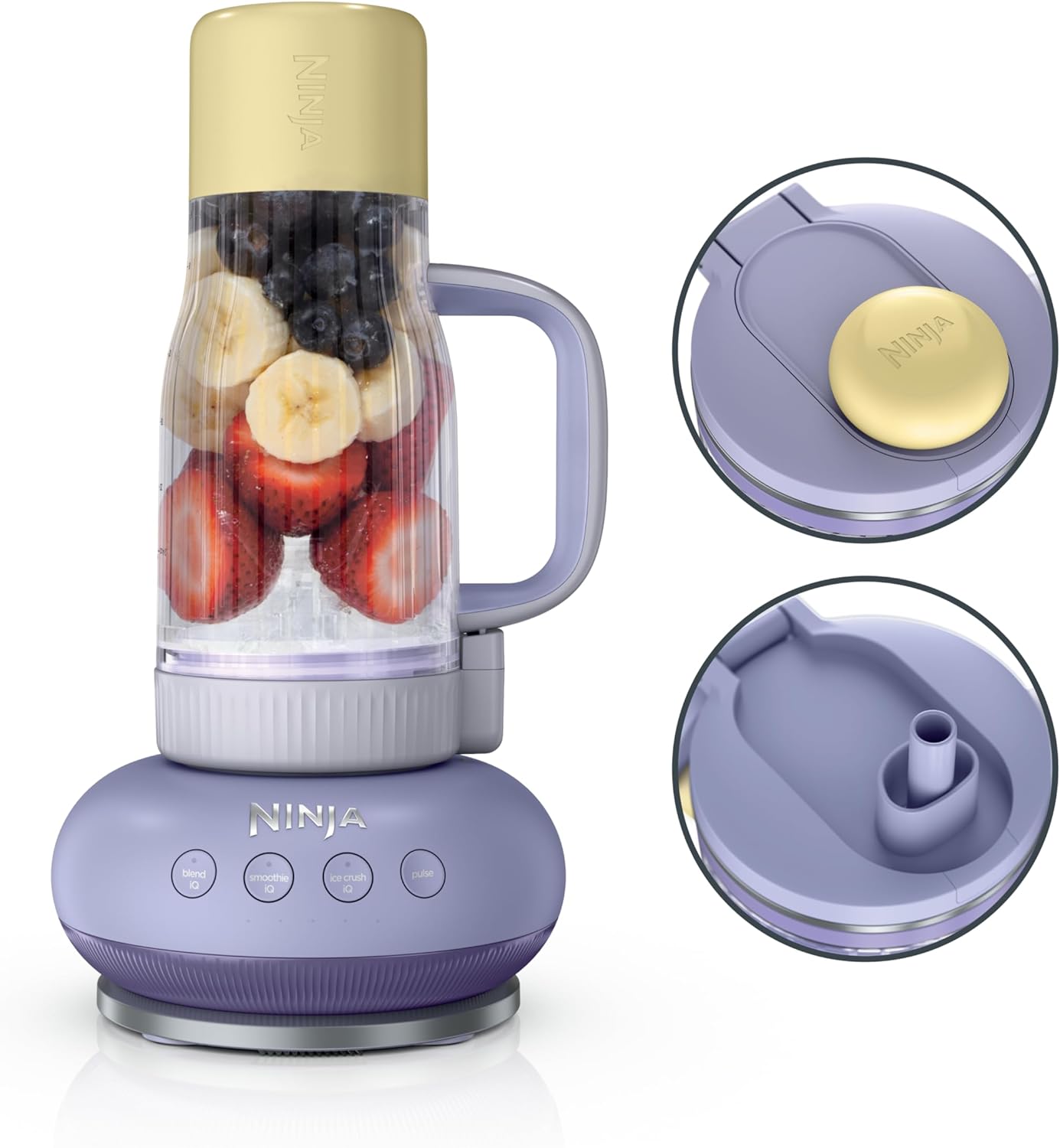 Ninja Blendboss™ Personal Blender - Smoothies & Frozen Drinks | 26oz Tumbler with Leak-Proof Lid & Straw | Auto-iQ Technology