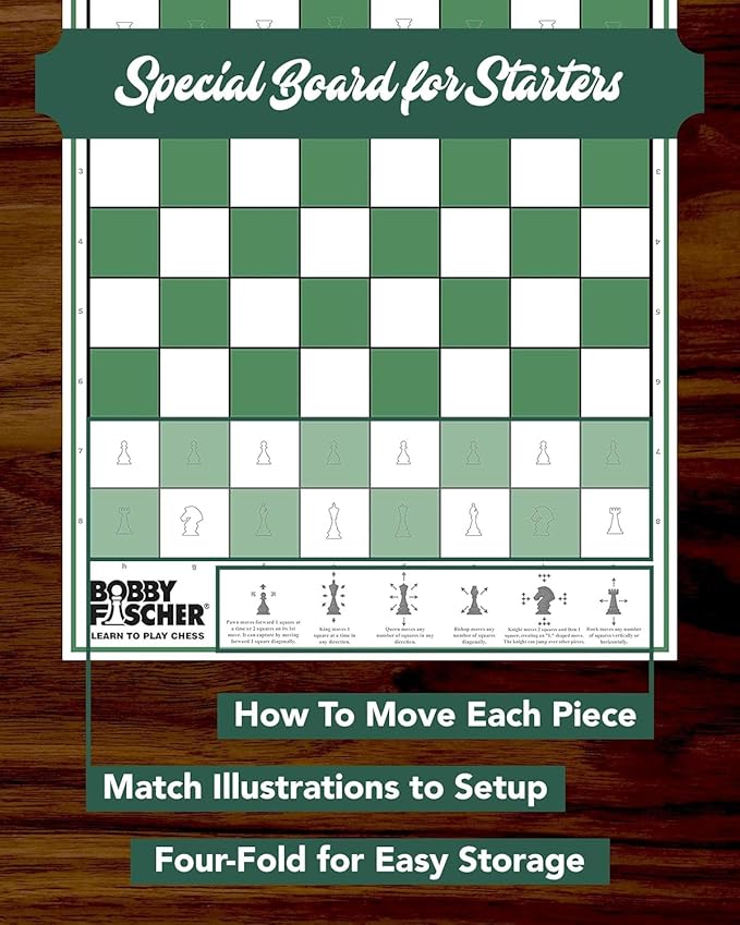 Bobby Fischer® Learn to Play Chess Set Board Game (6 Count)