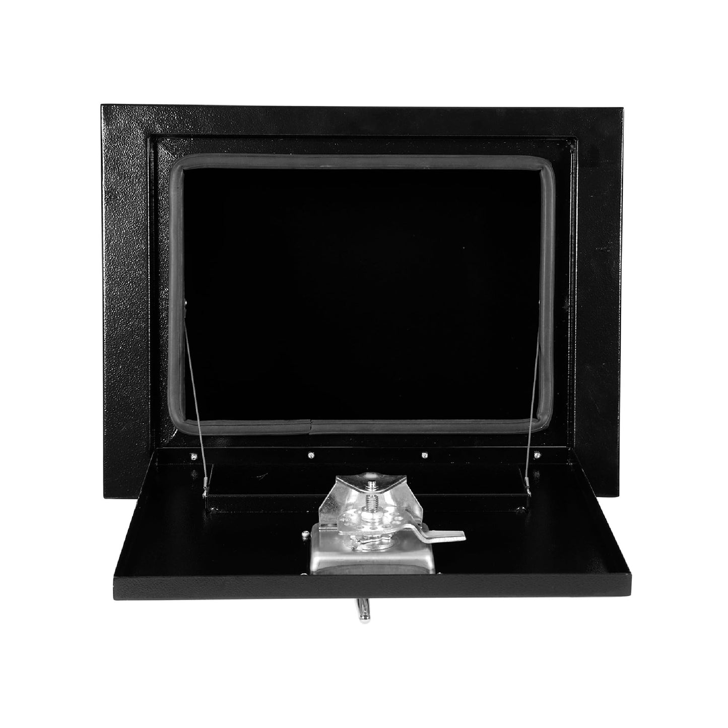 Vigorighter 18"x 12"x 14" Underbody Truck Tool Box, 18 Inch Heavy Duty Steel Under Body Toolbox for Pick Up Truck RV, Under Mount Tool Box with T-Handle Lock and Keys, Black (18" x 12" x 14")