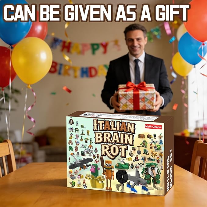 Italian Brain Rot Unique Cartoon Characters Building Blocks 17 in 1 Educational &amp Entertaining Gift Idea for Kids Teens &amp Adults