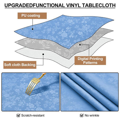 Smiry Rectangle Table Cloth, Waterproof Heavy Duty Vinyl Tablecloths, Wipeable Washable Table Cover for Kitchen and Dining Room (Gold, 52" X 70")