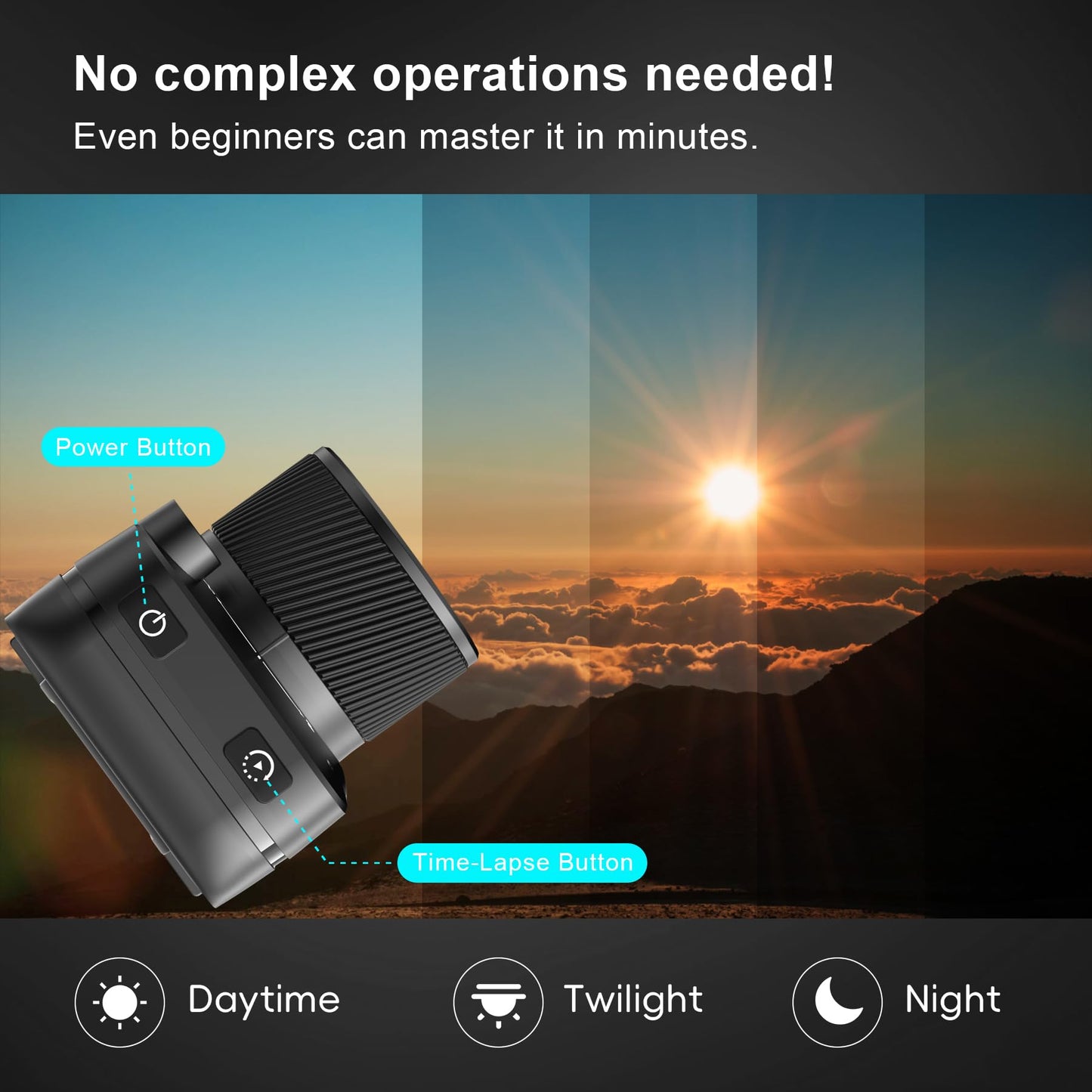 YOTOMIGUO Time Lapse Camera, 4K FHD Timelapse Camera for Outdoor, Equipped with IP66 Waterproof, 32GB TF Card, 180 Days Standby for Recording Construction, Plant Growth, Weather Change