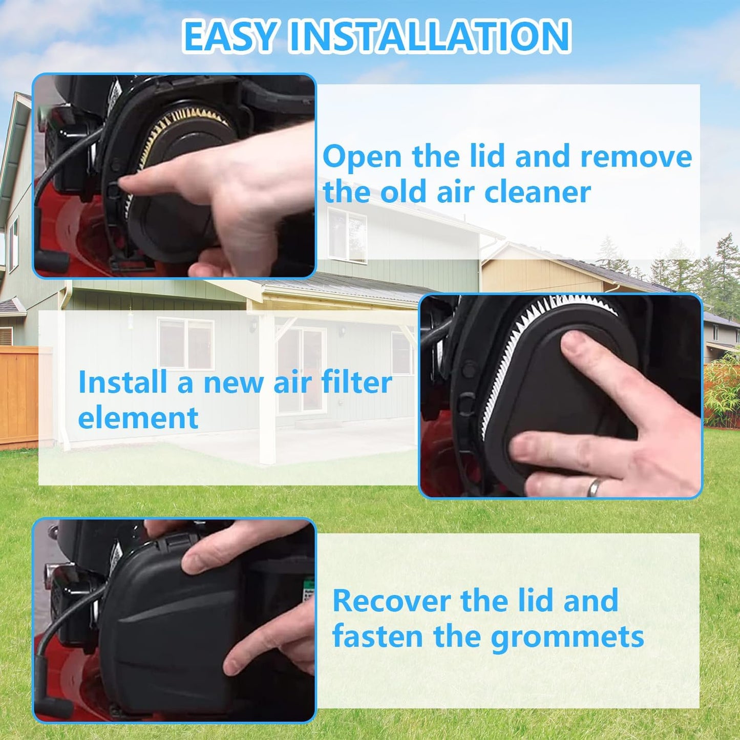 593260 Air Filter - Premium Lawn Mower Replacement Cartridge for 4247, 5432, 550E Series (2 Pcs)