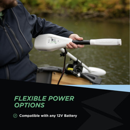 Newport L-Series 62lb Thrust Transom Mounted Saltwater Electric Trolling Motor w/LED Battery Indicator (40" Shaft)