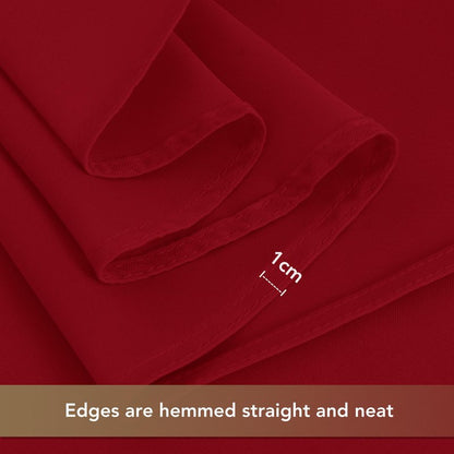 sancua Red Tablecloths for 8 Foot Rectangle Tables, 8 Pack - Washable Polyester Fabric Table Cloth for Wedding Party, Birthday, Banquet Reception, 60x120 Inch