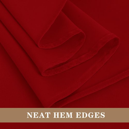Fitable 6 Pack Red Square Tablecloths - 70 x 70 Inches - Stain Resistant and Reusable Table Clothes, Polyester Fabric Table Covers for Dining, Card Tables, Coffee Tables