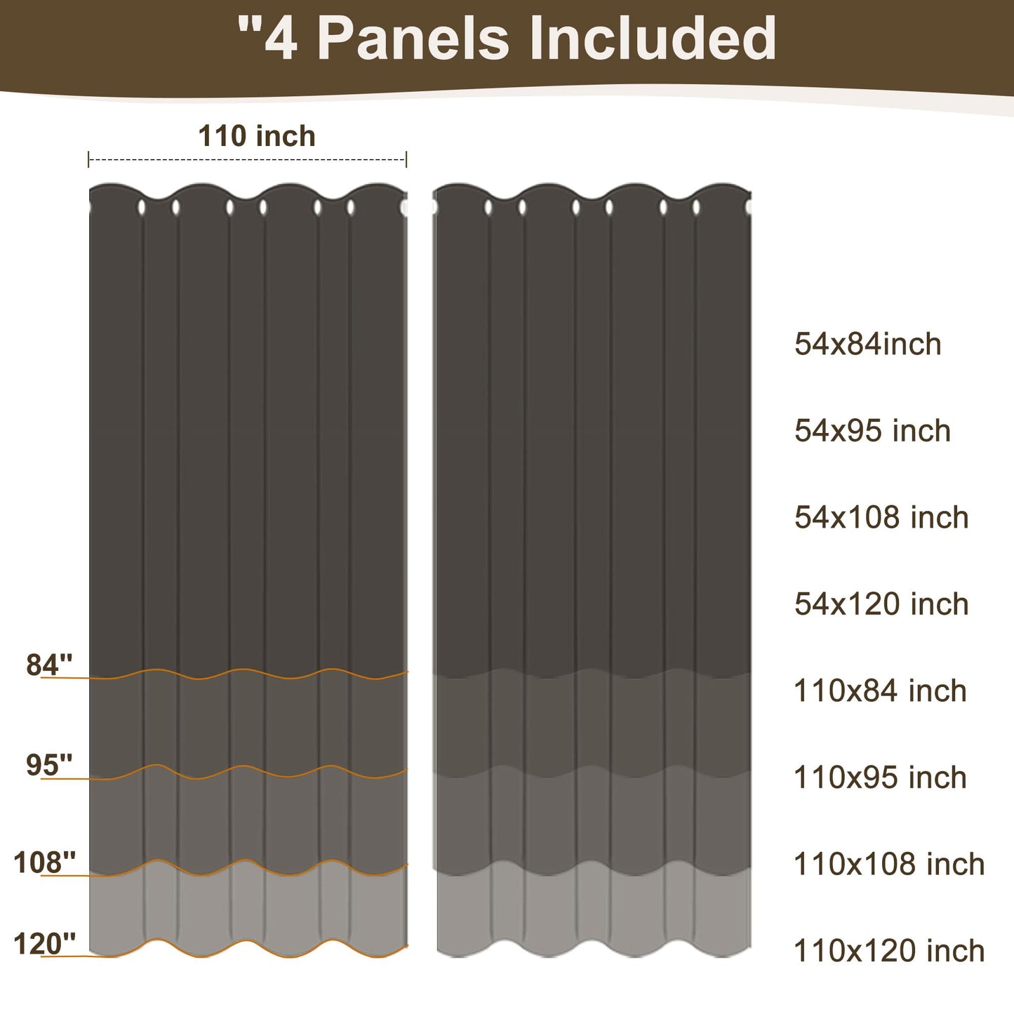 HolidayIdeas 4 Panels Faux Linen Outdoor Curtains for Patio Waterproof Teal Curtains 110" Wide x 84" Long-Outside Wide Curtains Weatherproof Privacy Textured for Pergola, Porch, Gazebo, Backyard
