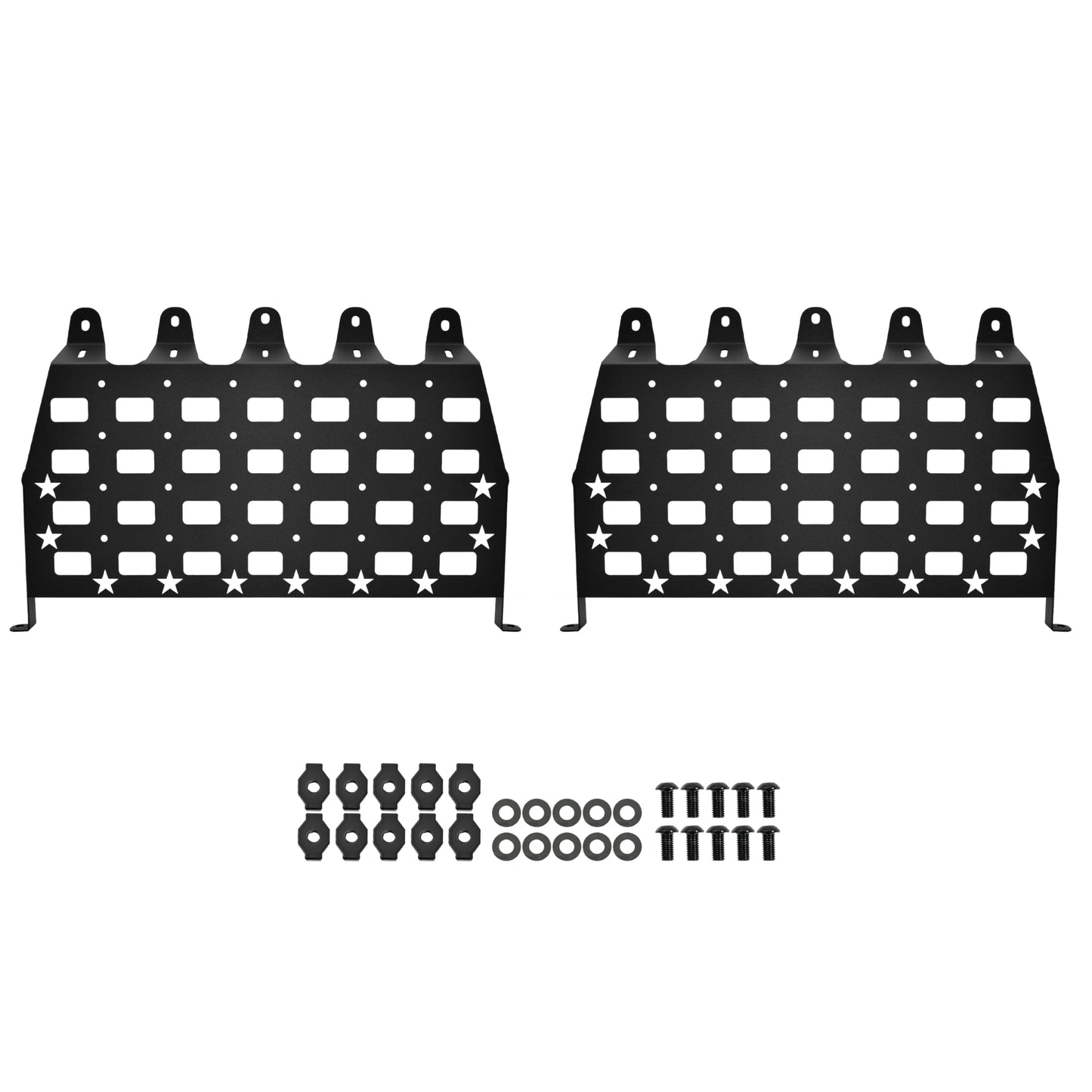 KEWISAUTO Rear Cargo Bed Side Molle Panels for Polaris Xpedition ADV 2024-2026 Accessories, 2 PCS Iron Rear Storage Tool Organizer Cargo Shelf Rack Side Molle Panels for Xpedition ADV 5 2024-2026