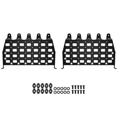KEWISAUTO Rear Cargo Bed Side Molle Panels for Polaris Xpedition ADV 2024-2026 Accessories, 2 PCS Iron Rear Storage Tool Organizer Cargo Shelf Rack Side Molle Panels for Xpedition ADV 5 2024-2026