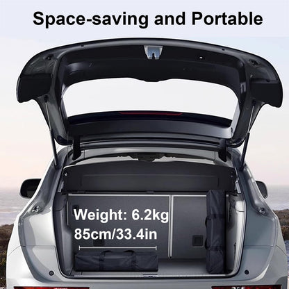 Semi Automatic Car Umbrella for Roof, Universal Car Tent with Bracket, 4.8M Portable Protection Carport, Folded Cars Sun Shade Movable Canopy for Sedan SUV