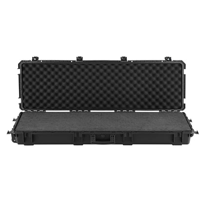 VEVOR Rifle Case, Rifle Hard Case with 4 Layers Fully-protective Foams, Detachable XPE Foam, 50 inch Lockable Gun Storage with Wheels, IP67 Waterproof & Dustproof, for Rifle, Shotgun, Black