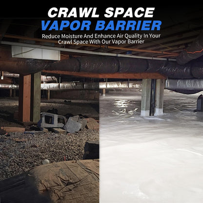 Crawldryer White Plastic Sheeting, 20 Mil 10' x 120', Crawl Space Vapor Barrier, White Vapor Barrier, Plastic Sheeting Heavy Duty, Polyethylene Plastic Rolls for Garden, Crawlspace, Basement, White