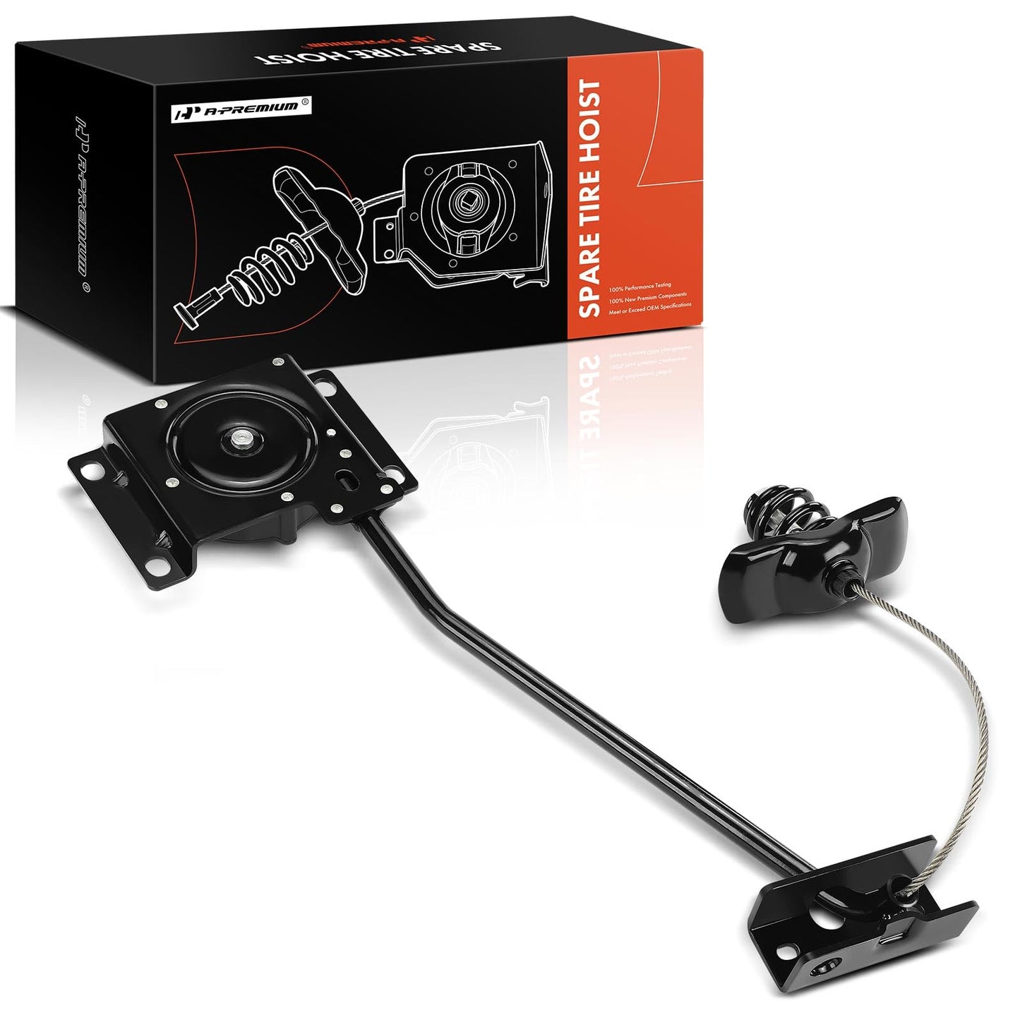 A-Premium Spare Tire Hoist Spare Tire Winch Carrier Compatible with Toyota and Lexus Highlander 2004-2007, RX330 2004-2006, RX350 2007-2009, US Built Vehicles