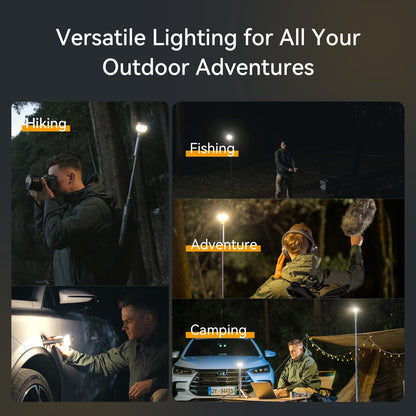 TEVOLE Camping Light Telescopic Collapsible 800 Lumens IP65 Waterproof with Product Image 4-in-1 Camping Light, Work Light, Video Flashlight 2000LM Rechargeable