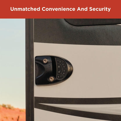RVLOCK V4 Durable Metal RV Door Lock with Keypad and Remote, Premium Replacement for Trailers, Secure and Convenient Keyless Camper Door Lock Replacement, Patented Security Technology