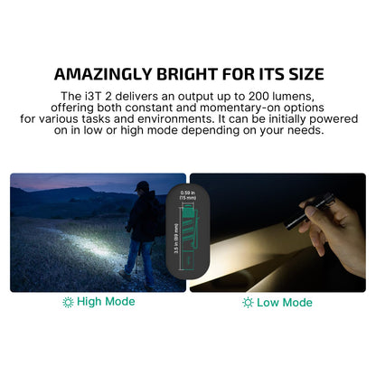 OLIGHT Perun 3 Rechargeable Headlamp Flashlight Bundle with I3T 2 EOS Pocket EDC Flashlight