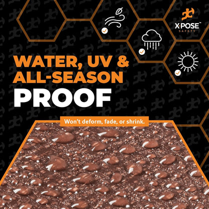 Xpose Safety 15' x 15' Brown/White Ultra Heavy Duty Tarp - 20 Mil - Heavy Duty Waterproof - Extra Large Tarp,Waterproof Tarp Cover Rain Camping,Tent Tarp,UV Protection,Reinforced Corners
