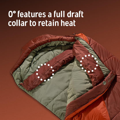 Kelty Cosmic Synthetic Fill 0 Degree Backpacking Sleeping Bag – Compression Straps, Stuff Sack Included (Long, 2025)
