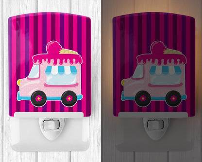 Carolines Treasures Night Light, Ceramic, Ice Cream Truck Pink, UL-Certified, 6in x 4in, Model BB9059CNL