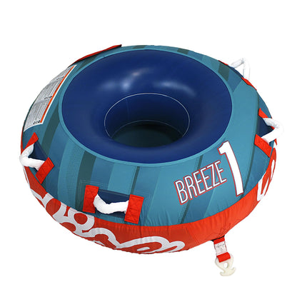 Paradise Water Sports - Breeze Water Towable Tube for Boating - 1 Rider, Teal/Red
