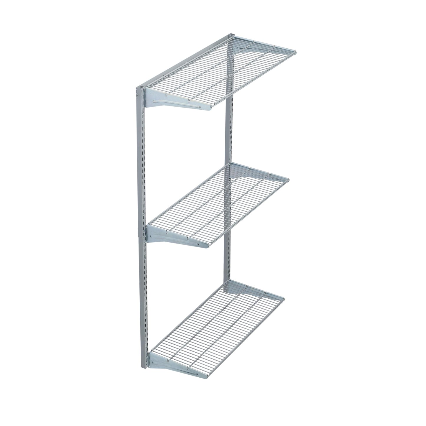 Triton Products 3 Tier Wire Shelving Unit for Home and Garage with 375 Lb Load Capacity 33" W x 63" H x 16" D (Gray)