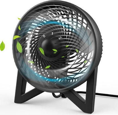 Dr.Prepare 8-Inch Desk Fan - Powerful & Quiet Tabletop Cooling Fan for Home & Office, Black