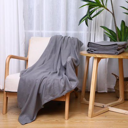 Macarrie 50 Pcs Fleece Blankets Bulk 50 x 60 Inch Soft Fleece Throw Blankets Warm Lightweight for Home Office Wedding Guest Gift Spring Outdoor Camping Travel Homeless Pet Lap Sofa Bed (Gray)