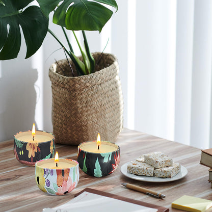 36 Packs Scented Candles Gift Set, Fragrances Candle for Women, 2.5 OZ Portable Jar Candle for for Spa, Yoga, Bath, Aromatherapy, Stress Relief, Floral Pattern