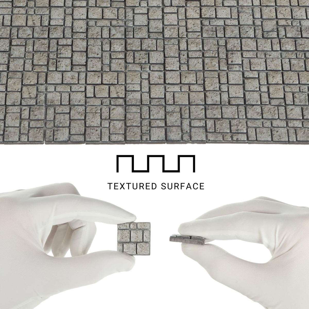 Dollhouse Flooring, Miniature Pavement Bricks, 1/12 Scale Accessories, Mini Bricks for Landscaping, 50pcs, REDUCIO!