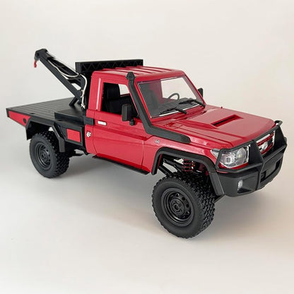 MN82T RC Crawler 1/12 RC Truck with Crane Hook Remote Control Rock Crawler 4x4 All Terrain Hobby Car for Adult 280 Brushed Motor 2 Speed Proportional Control Upgraded ESC and Receiver