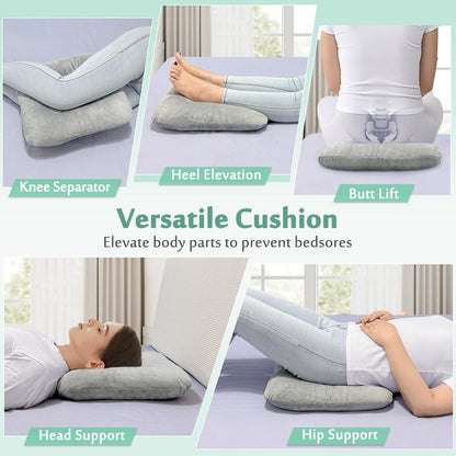 AOSSA Donut Pillow, Butt Cushion for Long Sitting Tailbone Pain, Hemorrhoid, Pregnancy Seat Cushion, Medical Donut Ring Pillow for After Surgery, Bed Sore, Pressure Ulcer Relief Cushion Pad
