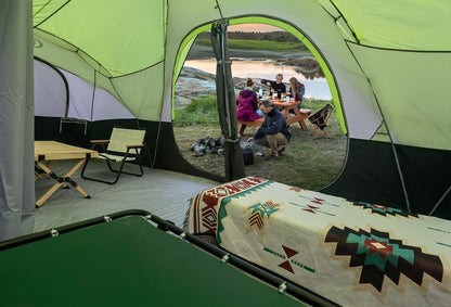 UNP Camping Tent 10-Person-Family Tents, Parties, Music Festival Tent, Big, Easy Up, 5 Large Mesh Windows, Double Layer, 2 Room, Waterproof, Weather Resistant, 18ft x 9ft x78in