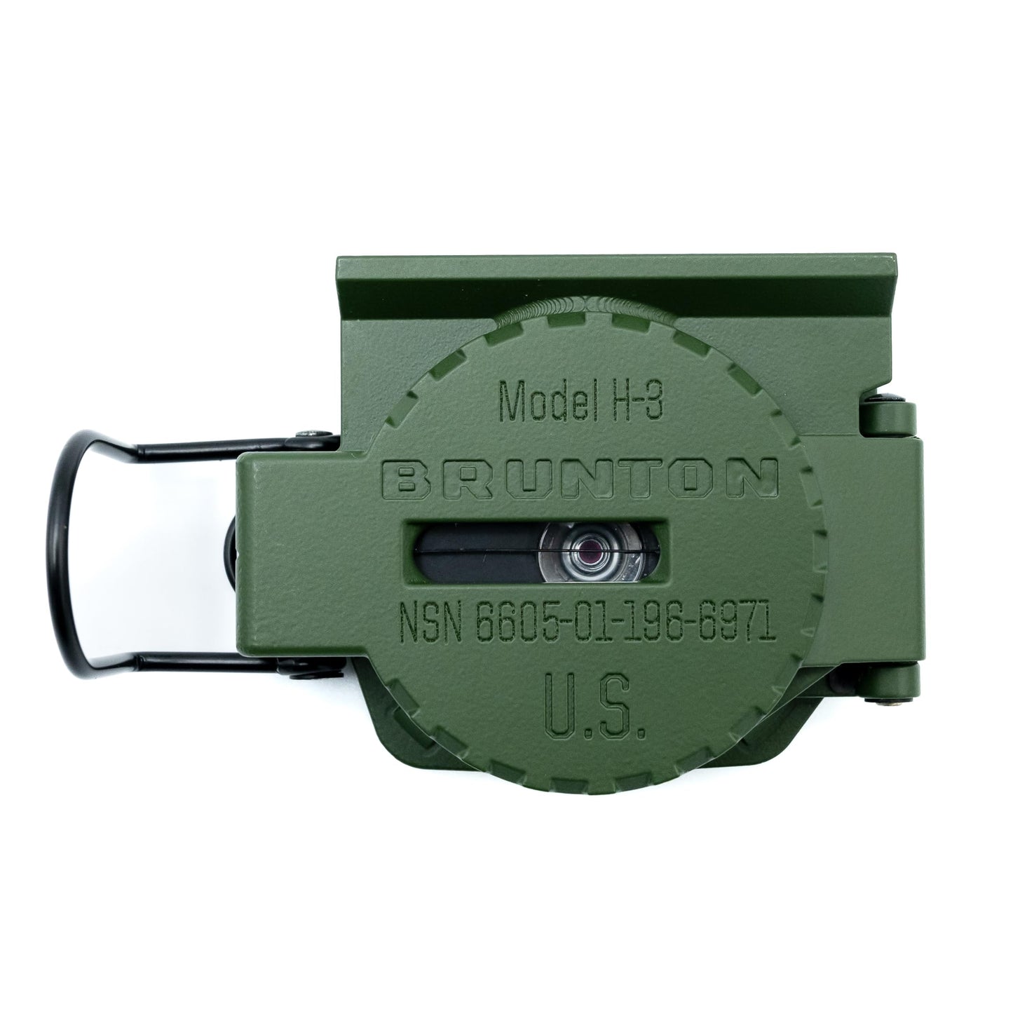 Brunton H-3 Military Lensatic Compass, Tritium Illuminated, Aluminum, 5.7 inch Open Length